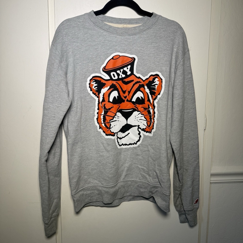 League 91 Occidental College Gray Medium Crewneck Graphic Sweatshirt Collegiate